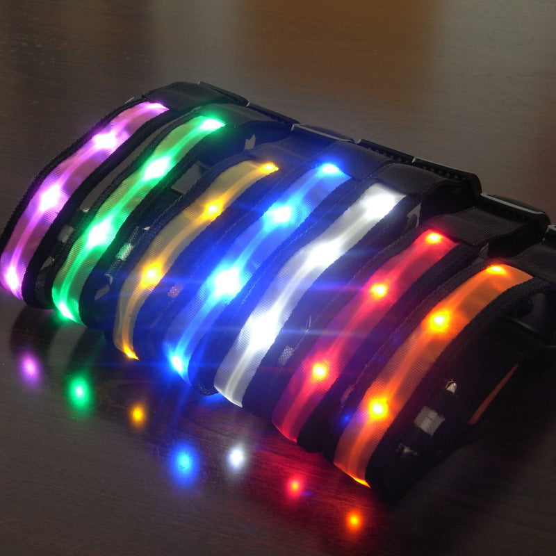 Pomeranian Husky Small And Medium-Sized Big Dog Smlxl Luminous Led Pet Collar